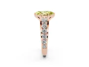 Marquise Graduated Engagement Ring Setting for a Fancy Yellow Lab-Grown Diamond | Rose Gold