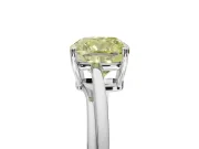 Cushion Cut Bypass Solitaire Engagement Ring Setting for a Fancy Yellow Lab-Grown Diamond | Platinum