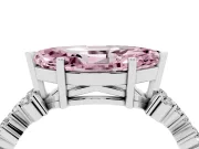 Marquise Accented Engagement Ring Setting for a Fancy Pink Lab-Grown Diamond | Sterling Silver