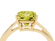 Princess Cut Bypass Solitaire Engagement Ring Setting for a Fancy Yellow Lab-Grown Diamond | Yellow Gold
