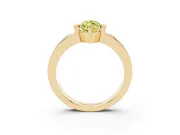 Marquise Tension Style Engagement Ring Setting for a Fancy Yellow Lab-Grown Diamond | Yellow Gold