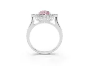 Pear-Shaped Engagement Ring Setting for a Fancy Pink Lab-Grown Diamond | White Gold - Design NV-24790