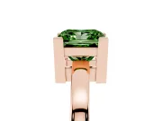 Princess Cut Solitaire Engagement Ring Setting for a Fancy Green Lab-Grown Diamond | Flat Tab Prongs | Rose Gold
