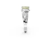 Princess Cut Bypass Engagement Ring Setting for a Fancy Yellow Lab-Grown Diamond | Sterling Silver - Design NV-24814