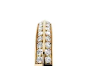 Round Diamond Double Row Eternity Band Set in Yellow gold with Channel Setting
