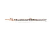 Round Lab-Grown Diamond Bar Chain Bracelet | Shared Prong Row | Rose Gold