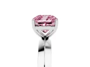 Cushion Cut Knife-Edge Engagement Ring Setting for a Fancy Pink Lab-Grown Diamond | Platinum