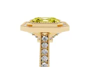 Asscher Cut Halo Engagement Ring Setting for a Fancy Yellow Lab-Grown Diamond | Yellow Gold - Design NV-24721