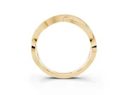 Round Lab-Grown Diamond Pavé Twisted Infinity Band | One Plain Strand | Yellow Gold