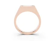 Baguette East-West Geometric Solitaire Engagement Ring Setting | Open Sides | Rose Gold