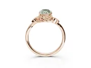 Marquise Bypass Solitaire Engagement Ring Setting for a Fancy Green Lab-Grown Diamond | Rose Gold