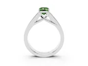 Emerald Cut Channel-Set Engagement Ring Setting for a Fancy Green Lab-Grown Diamond | Platinum