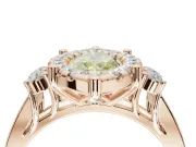 Marquise Halo Engagement Ring Setting for a Fancy Yellow Lab-Grown Diamond | Graduated Channel Band | Rose Gold