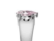Pear-Shaped Double Claw Solitaire Engagement Ring Setting for a Fancy Pink Lab-Grown Diamond | Platinum