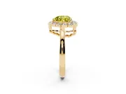 Heart-Shaped Halo Engagement Ring Setting for a Fancy Yellow Lab-Grown Diamond | Yellow Gold - Design NV-24719