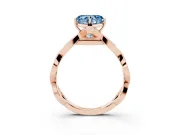 Heart-Shaped Twisted Infinity Engagement Ring Setting for a Fancy Blue Lab-Grown Diamond | Rose Gold