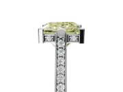 Princess Cut Engagement Ring Setting for a Fancy Yellow Lab-Grown Diamond | Sterling Silver - Design NV-24586