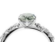 Marquise Graduated Solitaire Engagement Ring Setting for a Fancy Green Lab-Grown Diamond | Platinum