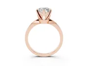 Round Tapered Solitaire Engagement Ring Setting | Claw Prong Head | Rose Gold