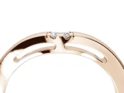 Round Lab-Grown Diamond Toi et Moi Curved Wedding Band | Side Slot Cut-Outs | Rose Gold