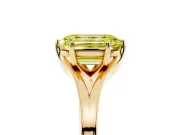 Emerald Cut Split Shank Engagement Ring Setting for a Fancy Yellow Lab-Grown Diamond | Yellow Gold