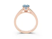 Oval Channel Set Engagement Ring Setting for a Fancy Blue Lab-Grown Diamond | Rose Gold
