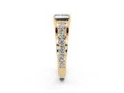 Princess Cut Engagement Ring Setting for a Black Center | Yellow Gold