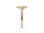 Marquise Graduated Solitaire Engagement Ring Setting for a Fancy Yellow Lab-Grown Diamond | Rose Gold