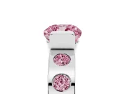 Cushion Cut Tension Style Engagement Ring Setting for a Fancy Pink Lab-Grown Diamond | White Gold