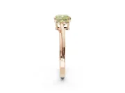 Cushion Cut Bypass Solitaire Engagement Ring Setting for a Fancy Yellow Lab-Grown Diamond | Rose Gold