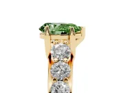 Pear-Shaped Engagement Ring Setting for a Fancy Green Lab-Grown Diamond | Yellow Gold - Design NV-24645