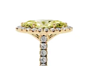 Marquise Raised Halo Engagement Ring Setting for a Fancy Yellow Lab-Grown Diamond | Yellow Gold