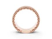 Round Diamond Pavé Eternity Band Set in Rose gold with Bead Prong Setting