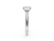 Princess Cut Tapered Solitaire Engagement Ring Setting | Double Claw Prongs | Sterling Silver