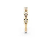 Marquise Diamond Smooth Bezel Eternity Band Set in Yellow gold with Full Circle of Stones