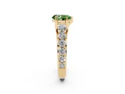 Pear-Shaped Engagement Ring Setting for a Fancy Green Lab-Grown Diamond | Yellow Gold - Design NV-24645