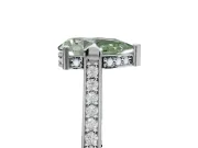 Pear-Shaped Engagement Ring Setting for a Fancy Green Lab-Grown Diamond | Sterling Silver - Design NV-24586