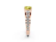 Princess Cut Engagement Ring Setting for a Fancy Yellow Lab-Grown Diamond | Rose Gold - Design NV-24645