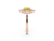 Round Engagement Ring Setting for a Fancy Yellow Lab-Grown Diamond | Rose Gold - Design NV-24790