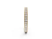 Round Lab-Grown Diamond Milgrain Channel Set Wedding Band | Fluted Gallery | Yellow Gold