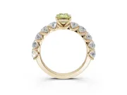 Emerald Cut Engagement Ring Setting for a Fancy Yellow Lab-Grown Diamond | Yellow Gold - Design NV-24455