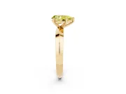 Pear-Shaped Knife-Edge Engagement Ring Setting for a Fancy Yellow Lab-Grown Diamond | Yellow Gold