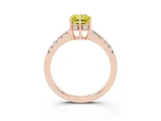 Radiant Cut Engagement Ring Setting for a Fancy Yellow Lab-Grown Diamond | Rose Gold - Design NV-24649