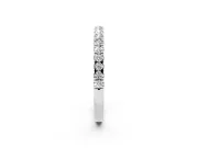 Round Diamond Slender Eternity Band Set in Platinum with Pavé U-Prong Setting