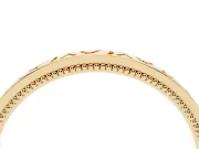 Engraved Milgrain Band Set in Yellow gold with Vintage-Inspired Pattern