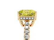 Radiant Cut Engagement Ring Setting for a Fancy Yellow Lab-Grown Diamond | Yellow Gold - Design NV-24649
