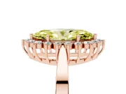 Marquise Scalloped Halo Engagement Ring Setting for a Fancy Yellow Lab-Grown Diamond | Rose Gold