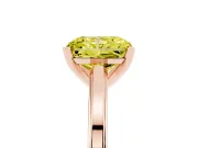 Radiant Cut Solitaire Engagement Ring Setting for a Fancy Yellow Lab-Grown Diamond | Stepped Flat Band | Rose Gold