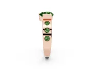 Heart-Shaped Tension Style Engagement Ring Setting for a Fancy Green Lab-Grown Diamond | Rose Gold