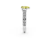 Pear-Shaped Engagement Ring Setting for a Fancy Yellow Lab-Grown Diamond | Sterling Silver - Design NV-24643